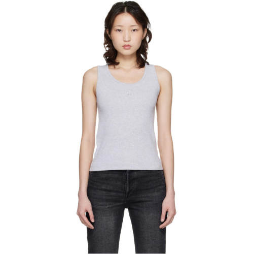 Maison Kitsuné 女士 背心 灰色 Baby Fox Ribbed