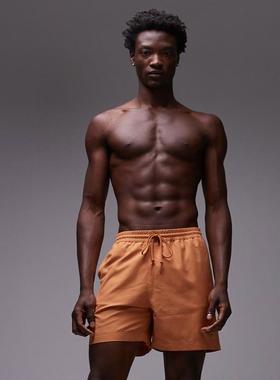 Carhartt WIP 男士 泳裤 chase 橙色泳裤
