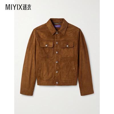 【春夏新品】Polo Ralph Lauren拉夫劳伦 男款绒面革机车夹克 迷