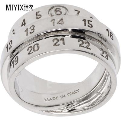 MM6 Maison Margiela 男款Triple Logo Numeric Signature 戒指