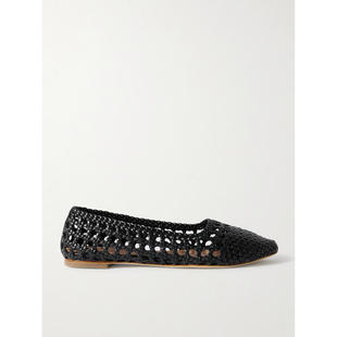 编织皮质芭蕾舞鞋 Staud Nell 芭蕾鞋 女士