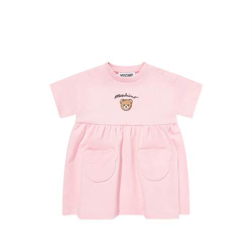 Moschino 莫斯奇诺 女童 SS26 中长连衣裙 粉色连衣裙童装
