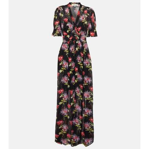 Diane von Furstenberg 女士 中长连衣裙 Erica 花朵长款连衣裙