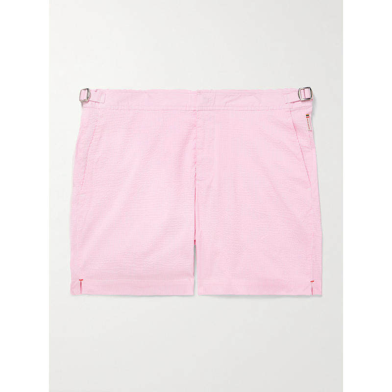 Orlebar Brown 男士 FW25 泳裤 Bulldog 修身中长绉条纹泳裤