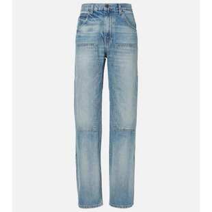 Nili Lotan 女士 牛仔长裤 Welder 中腰直筒牛仔裤