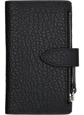 Maison Margiela 男士 卡包 黑色 Four Stitches Zip 卡包