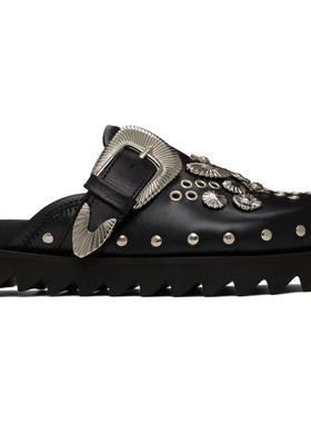 Toga 女士 穆勒鞋 黑色 Eyelet Metal Sabot 穆勒鞋