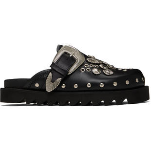 Toga 女士 穆勒鞋 黑色 Eyelet Metal Sabot