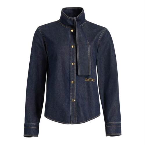 Patou 姜·巴度 女士 FW25 衬衫 ASCOT 领罩衫