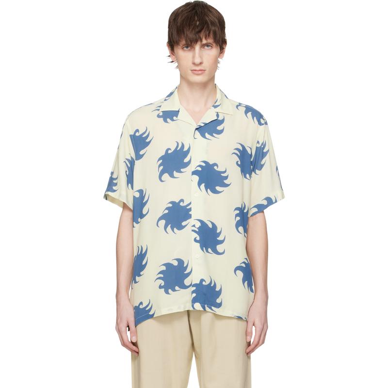 OAS Company 男士 衬衫 灰白色  蓝色 Sky Ember Viscose 衬衫