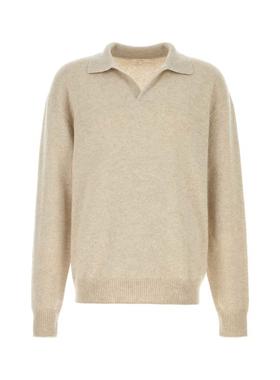 The Row 男士 SS26 衬衫 LEACH 沙色羊绒Polo衫