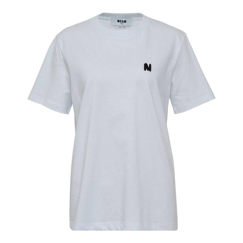 MSGM 女士 FW25 T恤 標誌刺繡T卹