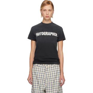 ERL 女士 T恤 黑色 Photographer
