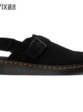 Dr. Martens马丁 男款黑色 Jorge II Suede Slingback 穆勒鞋 迷