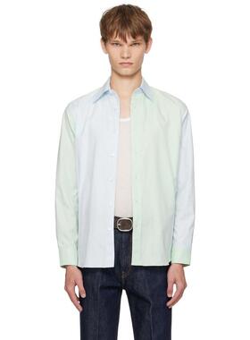 AURALEE 男士 衬衫 绿色  蓝色 Finx Ox Chambray