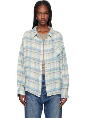 R13 女士 衬衫 蓝色 Double Front