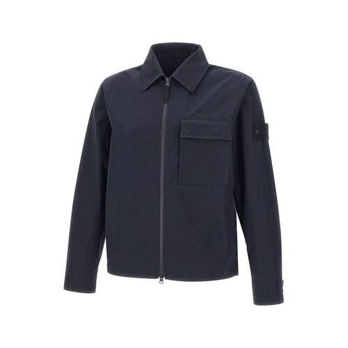 Stone Island 石头岛 男士 SS26 夹克 Stone Island 徽标贴饰拉链