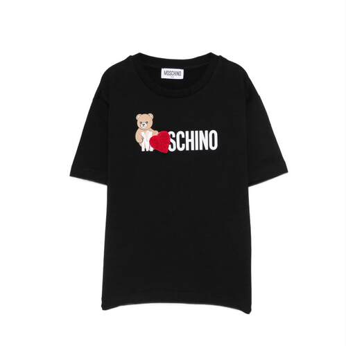 Moschino 莫斯奇诺 男童 上衣 Moschino and Polos T恤黑色童装