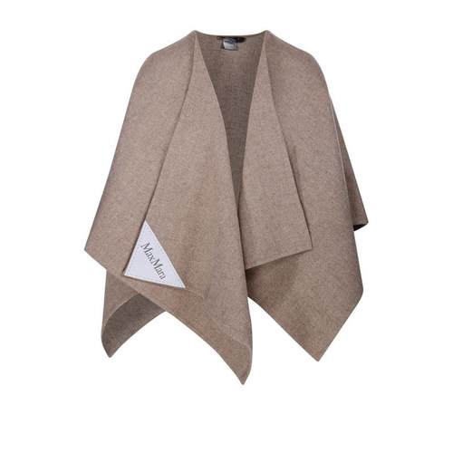 Max Mara 女士 FW25 斗篷 Serra 標誌貼佈斗篷