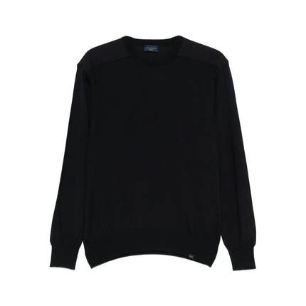 Paul  Shark 男士 FW25 毛衣 圆领羊毛拼接毛衣