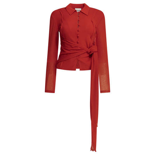 Ganni 甘尼 女士 SS26 POLO衫 纽扣