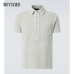 Ford汤姆 男款 Tom 福特 棉混纺厚绒布Polo衫 迷衣时尚
