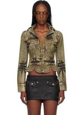 Miss Sixty 女士 夹克 绿色 KNWLS 联名 Tie-Dye 牛仔