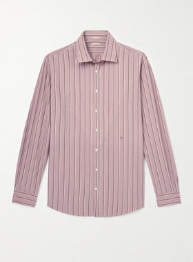 Massimo Alba 男士 SS26 衬衫 Genova 条纹棉质府绸衬衫
