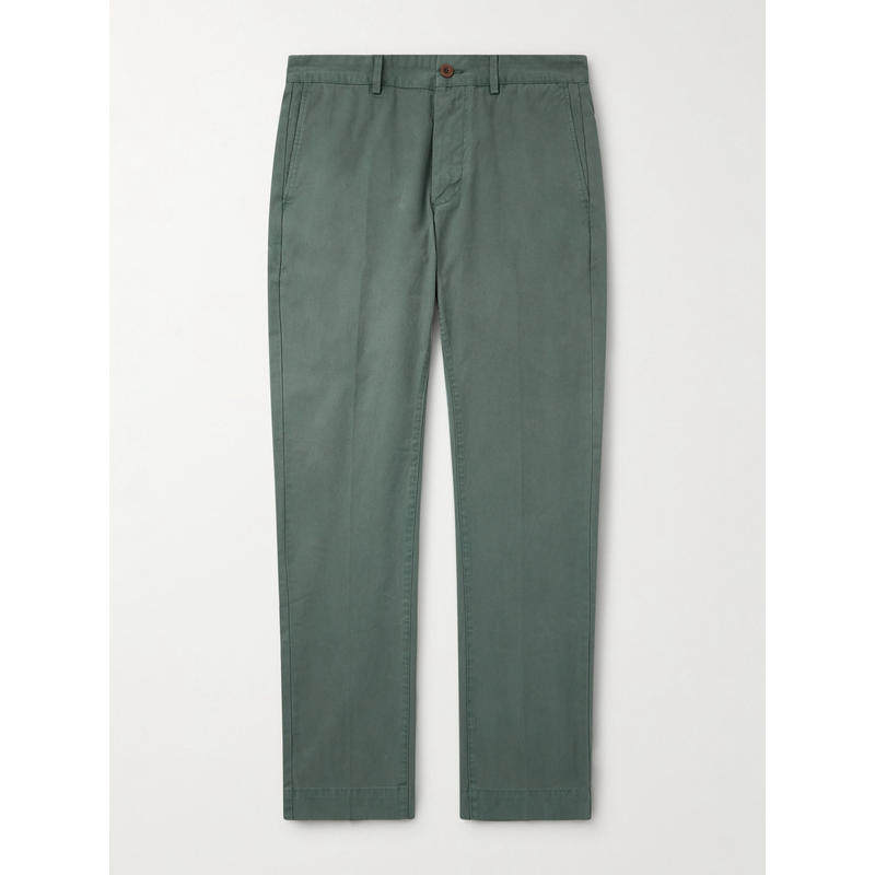 SID MASHBURN 男士 SS26 长裤 军装直筒件染棉质斜纹布裤子