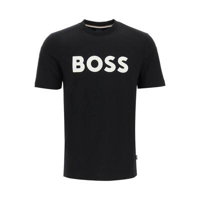 Boss 博斯 男士 SS26 T恤 黑色 Cotton-Jersey Logo Print