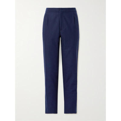 Slowear 男士秋冬新品 长裤 Zanone 修身直筒褶裥棉质裤子