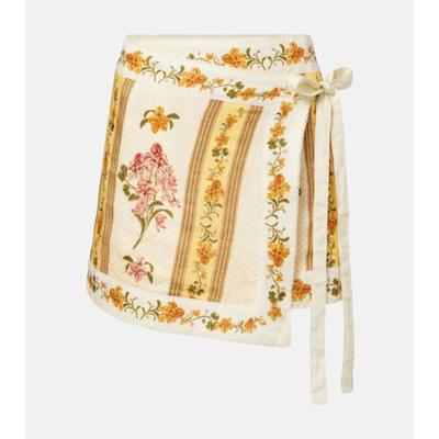 AGUA by Agua Bendita 女士 罩衫 花朵亚麻海滩罩衫