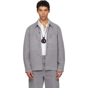 Lemaire 勒梅尔 男士 衬衫 灰色 Workwear 牛仔夹克