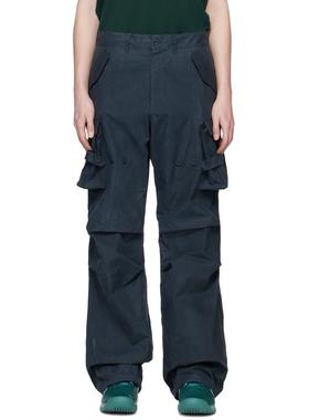 Andersson Bell 男士 长裤 黑色 Fatani Crack 工装裤