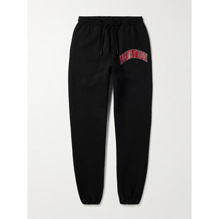 Readymade 男士 SS25 运动长裤 锥形徽标印花棉混纺针织运动裤