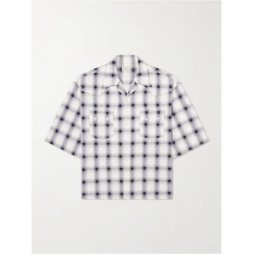 kapital 男士 FW26 衬衫 Camp-Collar 格纹棉质西部风格