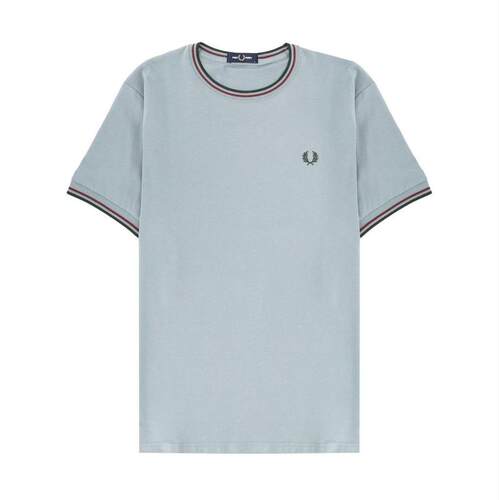 Fred Perry 弗莱德.派瑞 男士 T恤 Fred Perry 饰边标志 T 恤