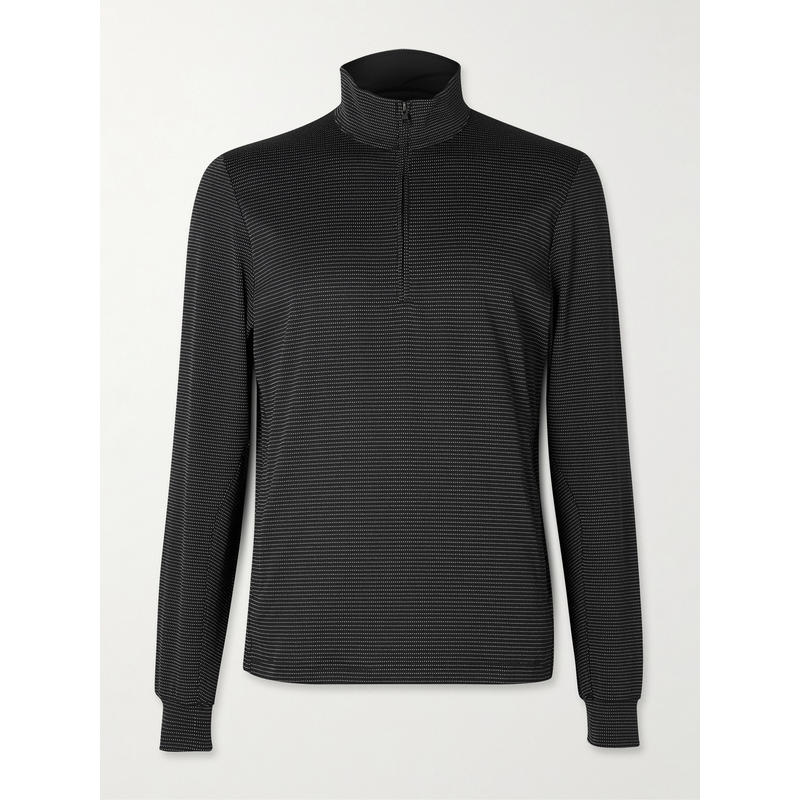 lululemon 男士 上衣 Reflective Running 弹性针织半拉链上衣