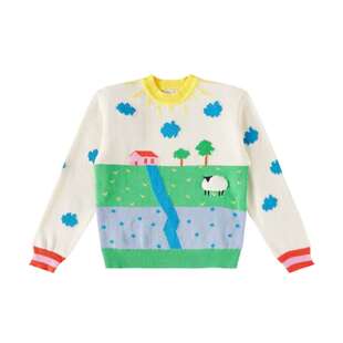 Stella Mccartney 斯特拉·麦卡特尼 女童 毛衣 嵌花棉质羊毛童装