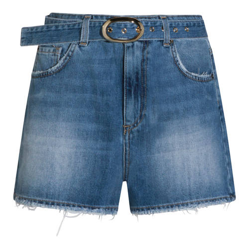 TWINSET 女士 SS26 牛仔短裤 蓝色磨破下摆