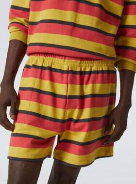 Bode 男士 短裤 Rec 条纹棉质针织