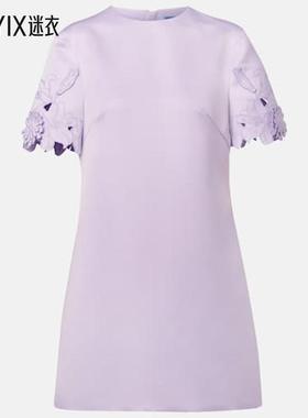 Leo Lin 女款Aurie 花朵装饰迷你连衣裙 迷衣时尚