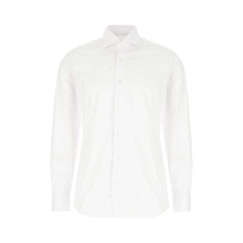 BARBA Napoli 男士 SS25 衬衫 白色府绸衬衫