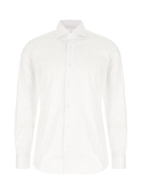 BARBA Napoli 男士 SS25 衬衫 白色府绸衬衫