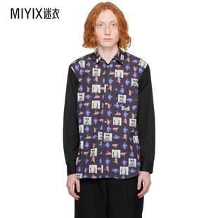 迷衣時尚 Comme 黑色印花襯衫 男士 des Gar?ons