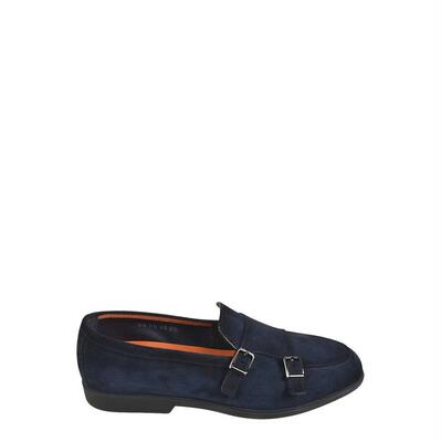 Santoni 男士 SS25 休闲皮鞋 双扣僧侣鞋