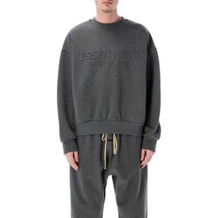 上衣 FEAR Essentials 基础款 SS26 GOD 压花圆领灰色 男士