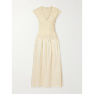 Faithfull the Brand 女士 FW26 中长连衣裙 Carmen 抽褶棉质