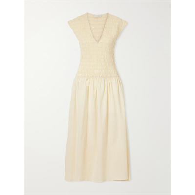 Faithfull the Brand 女士 FW26 中长连衣裙 Carmen 抽褶棉质