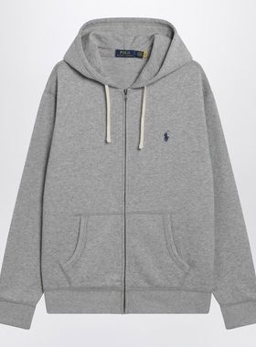 Polo Ralph Lauren 男士 SS26 卫衣 灰色棉质抓绒拉链运动衫